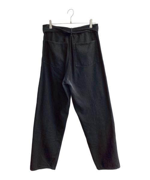 COMOLI（コモリ）COMOLI (コモリ) ベルテッドデニムパンツ ブラック サイズ:2の古着・服飾アイテム