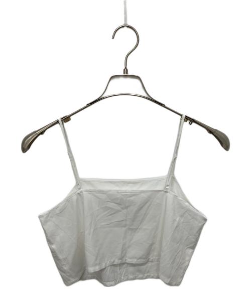 Snidel（スナイデル）Snidel (スナイデル) リボンシャーリングTOPS ホワイト サイズ:Freeの古着・服飾アイテム