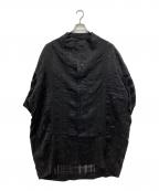 MOYURUモユル）の古着「デザインブラウスワンピース」｜ブラック