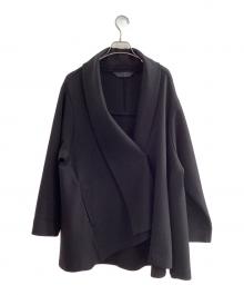 MOYURU（モユル）の古着「アシンメトリーコート」｜ブラック