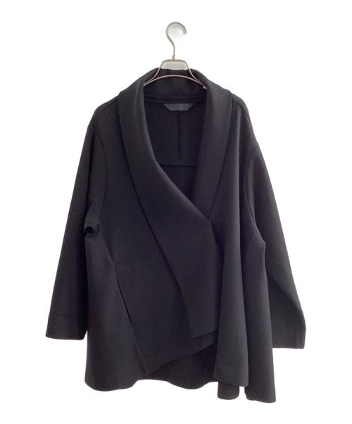 MOYURU（モユル）MOYURU (モユル) アシンメトリーコート ブラック サイズ:M～Lの古着・服飾アイテム