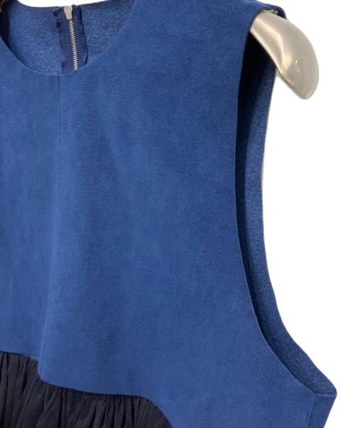 HYKE（ハイク）HYKE (ハイク) ULTRA SUEDE TULLE TOP ネイビー サイズ:1の古着・服飾アイテム