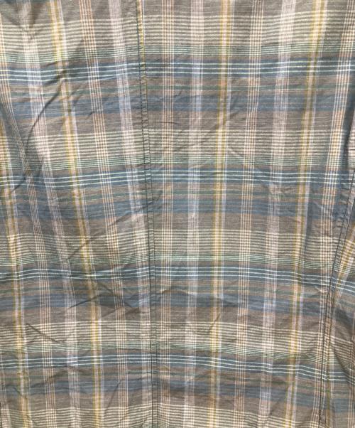 BEAMS PLUS（ビームスプラス）BEAMS PLUS (ビームスプラス) 4ボタン イカット チェック ダブルブレステッド ジャケット ネイビー×ブラウン サイズ:Ｍの古着・服飾アイテム