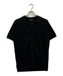 ROBERTO COLLINA（ロベルトコリーナ）の古着「半袖ニットシャツ」｜ブラック