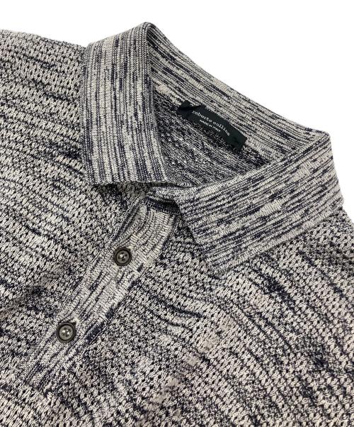 ROBERTO COLLINA（ロベルトコリーナ）ROBERTO COLLINA (ロベルトコリーナ) ニットポロシャツ グレー サイズ:FREEの古着・服飾アイテム