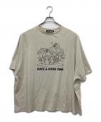 Candy Stripperキャンディーストリッパー）の古着「MUSHROOM TWINS OVER SIZE RAGLAN TOPS」｜ベージュ