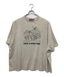 Candy Stripper（キャンディーストリッパー）の古着「MUSHROOM TWINS OVER SIZE RAGLAN TOPS」｜ベージュ