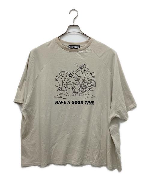 Candy Stripper（キャンディーストリッパー）Candy Stripper (キャンディーストリッパー) MUSHROOM TWINS OVER SIZE RAGLAN TOPS ベージュ サイズ:Free 未使用品の古着・服飾アイテム