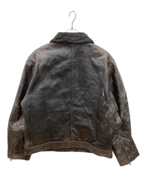 GAP（ギャップ）GAP (ギャップ) オールドボアレザージャケット ブラック サイズ:Lの古着・服飾アイテム