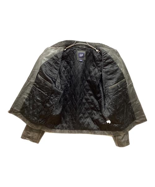 GAP（ギャップ）GAP (ギャップ) オールドボアレザージャケット ブラック サイズ:Lの古着・服飾アイテム