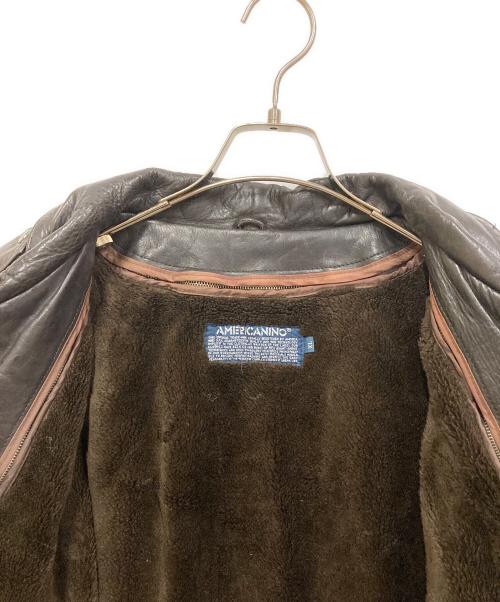 americanino（アメリカニーノ）americanino (アメリカニーノ) レザージャケット ブラウン サイズ:SIZE XLの古着・服飾アイテム