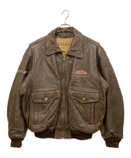 RED SKINS（レッドスキンズ）RED SKINS (レッドスキンズ) レザージャケット ブラウン サイズ:SIZE XLの古着・服飾アイテム