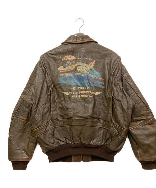 RED SKINS（レッドスキンズ）RED SKINS (レッドスキンズ) レザージャケット ブラウン サイズ:SIZE XLの古着・服飾アイテム