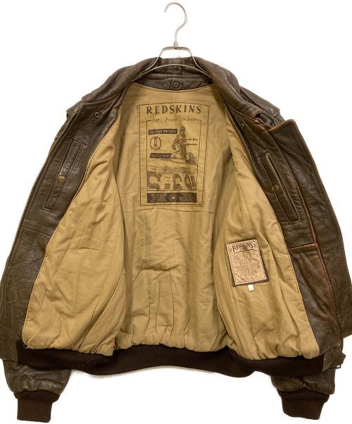 RED SKINS（レッドスキンズ）RED SKINS (レッドスキンズ) レザージャケット ブラウン サイズ:SIZE XLの古着・服飾アイテム