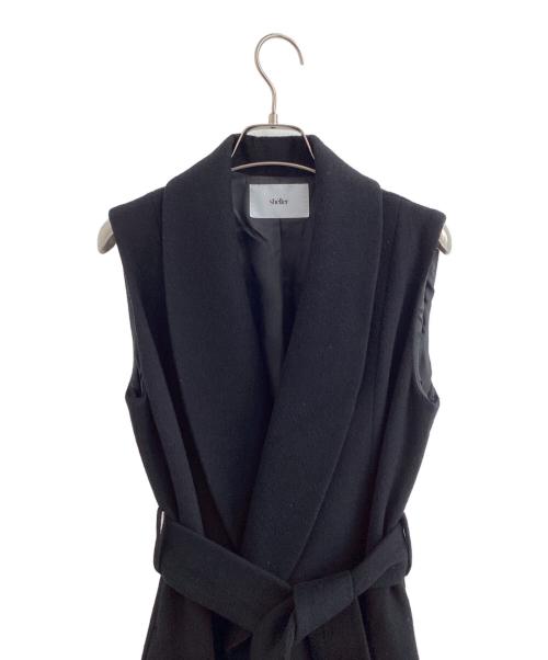 sheller（シェリエ）sheller (シェリエ) ロングジレ ブラック サイズ:Fの古着・服飾アイテム