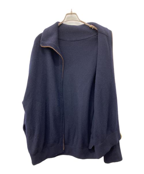 MUSE de Deuxieme Classe（ミューズ ドゥーズィエム クラス）MUSE de Deuxieme Classe (ミューズ ドゥーズィエム クラス) OLBIA ロングジップ ブルゾン ネイビー サイズ:Freeの古着・服飾アイテム