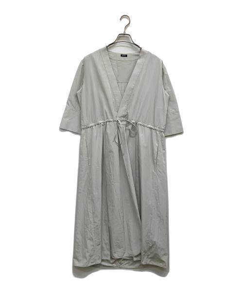 JIL SANDER NAVY（ジルサンダー ネイビー）JIL SANDER NAVY (ジルサンダー ネイビー) vネックワンピース パステルグリーン サイズ:36の古着・服飾アイテム