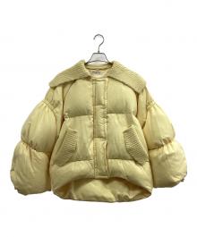 pinue（ピヌエ）の古着「ボリュームスリーブダウンジャケット」｜イエロー