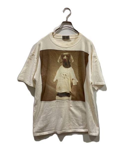 artwear collection（アートウェアコレクション）artwear collection (アートウェアコレクション) William Wegman Mascot Tシャツ ホワイト サイズ:Lの古着・服飾アイテム
