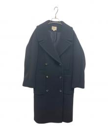 SEZANE（セザンヌ）の古着「クラシック襟ロングコート」｜ブラック