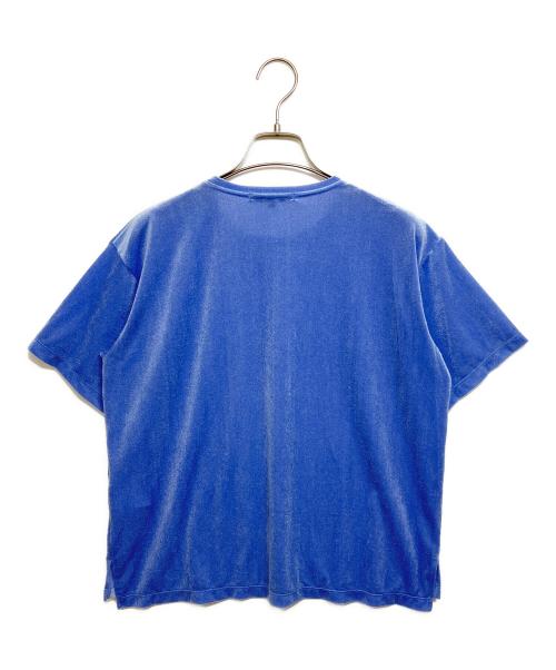 23区（ニジュウサンク）23区 (ニジュウサンク) シアーベロア リラックス Tシャツ ブルー サイズ:38の古着・服飾アイテム