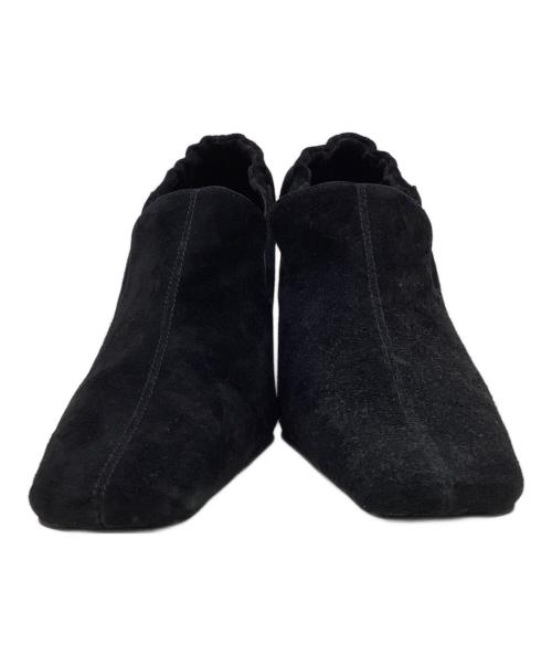 RIM.ARK（リムアーク）RIM.ARK (リムアーク) Suede square toe heel ブラック サイズ:38の古着・服飾アイテム