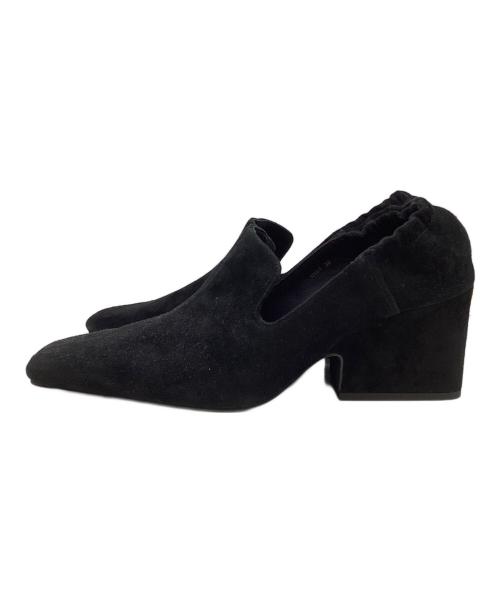 RIM.ARK（リムアーク）RIM.ARK (リムアーク) Suede square toe heel ブラック サイズ:38の古着・服飾アイテム