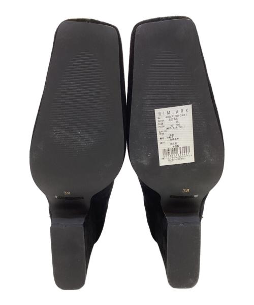 RIM.ARK（リムアーク）RIM.ARK (リムアーク) Suede square toe heel ブラック サイズ:38の古着・服飾アイテム