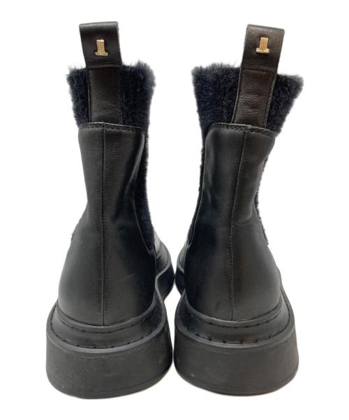 LANVIN en Bleu（ランバンオンブルー）LANVIN en Bleu (ランバンオンブルー) サイドゴアブーツ ブラック サイズ:SIZE Lの古着・服飾アイテム