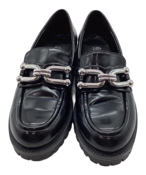 ZARA（ザラ）ZARA (ザラ) トラックソールローファー ブラック サイズ:35の古着・服飾アイテム