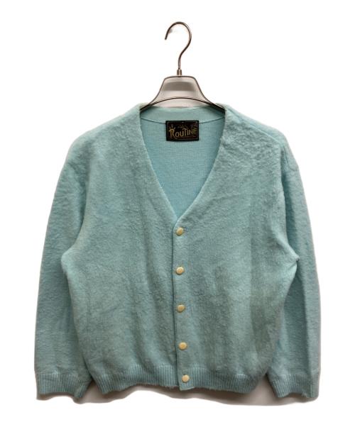 ROUTINE（ルーティン）ROUTINE (ルーティン) シャギーウールカーディガン ブルー サイズ:Fの古着・服飾アイテム