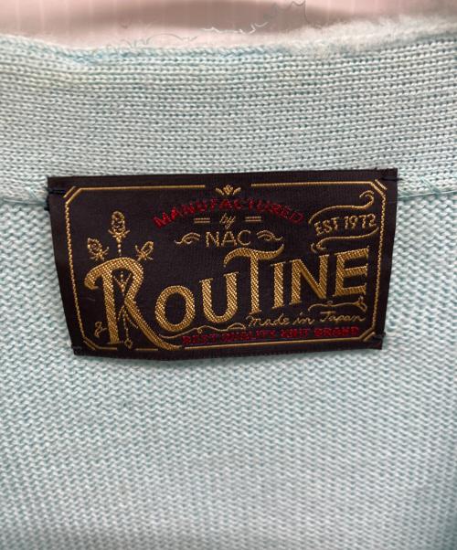 ROUTINE（ルーティン）ROUTINE (ルーティン) シャギーウールカーディガン ブルー サイズ:Fの古着・服飾アイテム