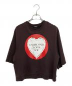 UNDERCOVERアンダーカバー）の古着「ハートプリントTシャツ」｜ブラウン