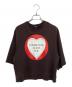 UNDERCOVER（アンダーカバー）の古着「ハートプリントTシャツ」｜ブラウン