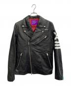 RADIO EVAラヂオエヴァ）の古着「RADIO EVA　XIII Leather Riders Jacket」｜ブラック