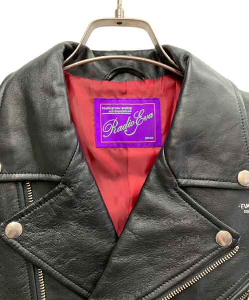 RADIO EVA（ラヂオエヴァ）RADIO EVA (ラヂオエヴァ) RADIO EVA　XIII Leather Riders Jacket ブラック サイズ:Lの古着・服飾アイテム