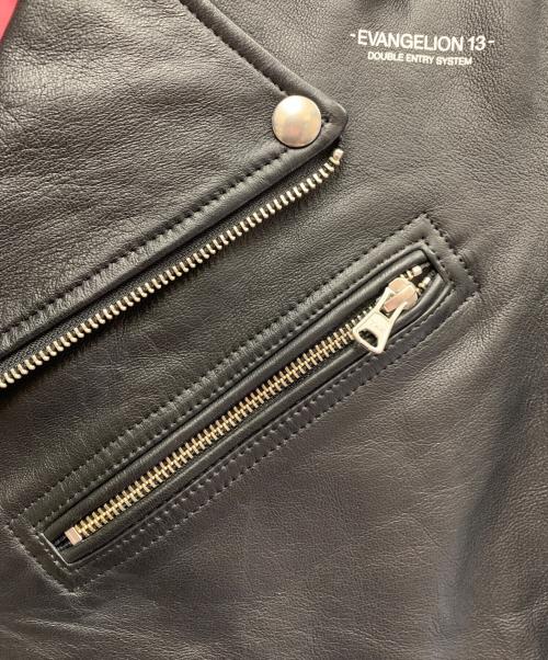 RADIO EVA（ラヂオエヴァ）RADIO EVA (ラヂオエヴァ) RADIO EVA　XIII Leather Riders Jacket ブラック サイズ:Lの古着・服飾アイテム