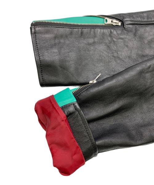 RADIO EVA（ラヂオエヴァ）RADIO EVA (ラヂオエヴァ) RADIO EVA　XIII Leather Riders Jacket ブラック サイズ:Lの古着・服飾アイテム