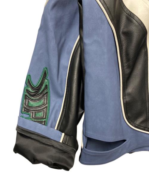 BLIND NO PLAN（ブラインドノープラン）BLIND NO PLAN (ブラインドノープラン) レーシングジャケット ブルー サイズ:Lの古着・服飾アイテム
