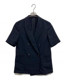 uncrave（アンクレイヴ3.）の古着「ウォッシャブルドライサップハーフスリーブジャケット」｜ネイビー
