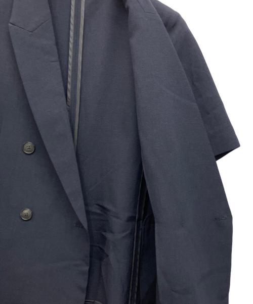 uncrave（アンクレイヴ3.）uncrave (アンクレイヴ3.) ウォッシャブルドライサップハーフスリーブジャケット ネイビーの古着・服飾アイテム