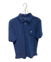stussy（ステューシー）の古着「リンクロゴパイルポロシャツ」｜ネイビー