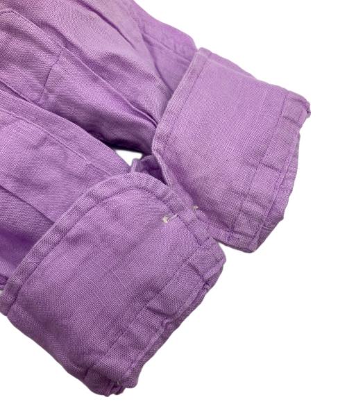 POLO RALPH LAUREN（ポロ・ラルフローレン）POLO RALPH LAUREN (ポロ・ラルフローレン) ワイドクロップドリネンシャツ パープル サイズ:XSの古着・服飾アイテム