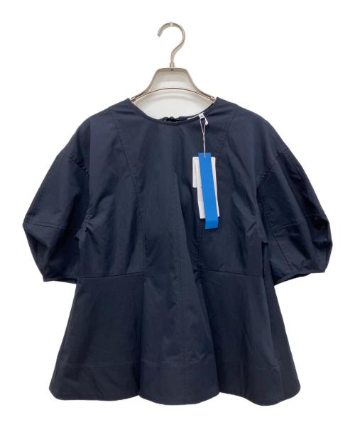 LANVIN en Bleu（ランバンオンブルー）LANVIN en Bleu (ランバンオンブルー) バックリボンブラウス ネイビー サイズ:38の古着・服飾アイテム
