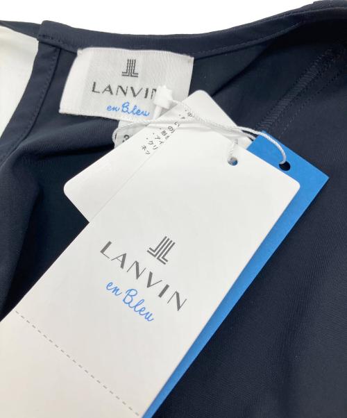 LANVIN en Bleu（ランバンオンブルー）LANVIN en Bleu (ランバンオンブルー) バックリボンブラウス ネイビー サイズ:38の古着・服飾アイテム