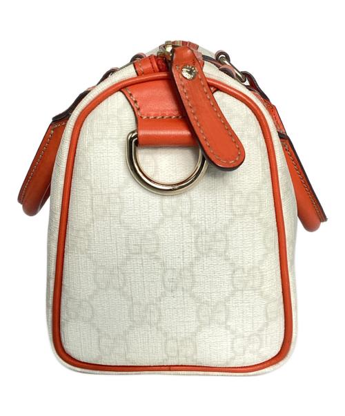 GUCCI（グッチ）GUCCI (グッチ) ミニボストンバッグ ホワイト×オレンジの古着・服飾アイテム