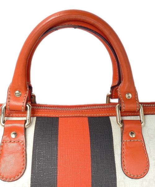 GUCCI（グッチ）GUCCI (グッチ) ミニボストンバッグ ホワイト×オレンジの古着・服飾アイテム