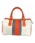 GUCCI (グッチ) ミニボストンバッグ ホワイト×オレンジ：27000円