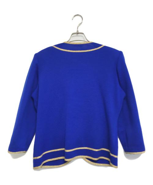 Yves Saint Laurent（イヴサンローラン）Yves Saint Laurent (イヴサンローラン) ニットジャケット ブルー サイズ:Ｍの古着・服飾アイテム