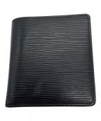 LOUIS VUITTONルイ ヴィトン）の古着「エピ ポルトビエ 6 カルトクレディ 2つ折り財布」｜ブラック